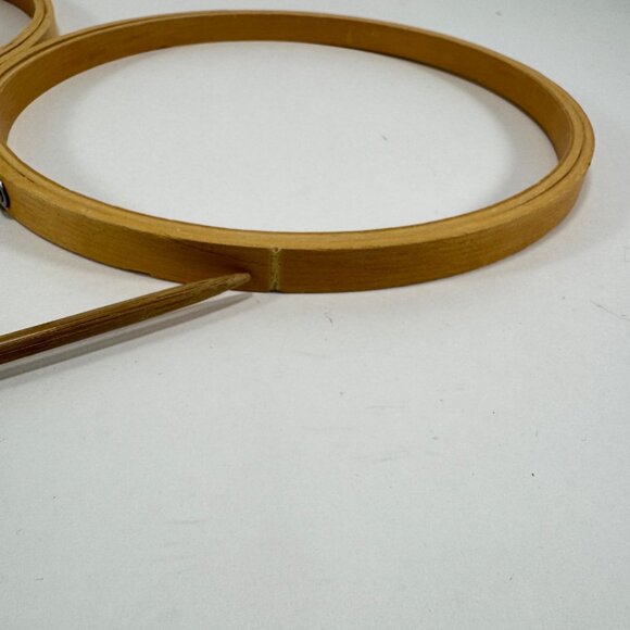 Lot 5 Vintage Wooden Embroidery Hoop Needlepoint Quilt Sewing Wood 12" 9" 8" - Picture 4 of 4